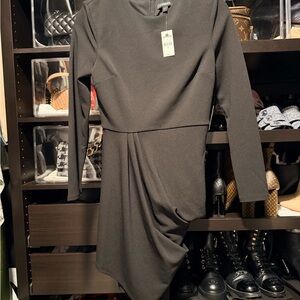 Express Charcoal Long Sleeve Dress